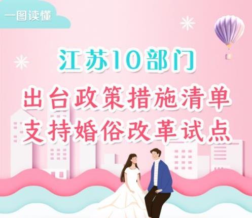 为爱“减负” 为幸福加分！ 江苏10部门出台“政策包” 支持婚俗改革试点